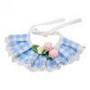 Lovely Lace Cat Dog Collar Bowknot Pet Collar Bibs Lovely Dog Cat Necklace Decor For Small Dogs Cats Plaid Flowers Collar