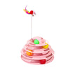 4 Layer Cat Toy with Wand & Balls Interactive Multi-Level Track Play Tower for Kittens Exercise and Chase Fun Anxiety Relief