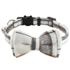 Bow Tie Cat Collar Bandana Breakaway Pet Collar Bandana with Classic Plaid Adjustable Cat Collar with Scarf and Bowtie Necklace