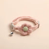 Lovely Cat Collar Adjustable Cartoon Style Soft Plush Flower Collar with Bell Kitten Necklace Small Dog Pet Supplies