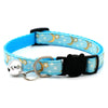Cat Dog Collar Gold Color Stars and Moon Pet Collar with Bell and PP Material Separator Reflecting Safety Bucket Solid Safe