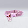 Adjustable Cat Collar with Bell Soft Corduroy Bow Tie Kitten Flower Pendant Small Dog Cat Necklace Accessories