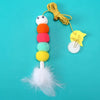 Pet Cat Toys Funny Stick Kitten Self -hi Elastic Rope Dragonfly Shape Feather Bell Teasing Stick Hanging Swing Thousands