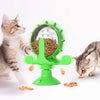 1Pc Interactive Treat Leaking Toy for Small Dogs Cats Slow Dog Feeder Dog Wheel Rotating Windmill Puppy Suction Cup Pet Products