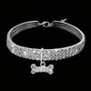 Bling Bone Pet Collar-Adjustable Necklace for Small Dogs and Cats-Cute and Fancy Accessory for Puppies-Adds Style and Glamour