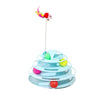 4 Layer Cat Toy with Wand & Balls Interactive Multi-Level Track Play Tower for Kittens Exercise and Chase Fun Anxiety Relief