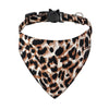 100% Cotton Leopard Print Safety Buckle Breakaway with Cute Bow Tie and Bell for Kitten Adjustable Pets Bandana Cat Collar